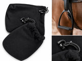 Saddle Stirrup Covers - Fleece Black
