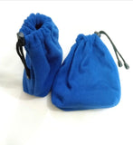 Horse Saddle Stirrup Covers - Blue Fleece